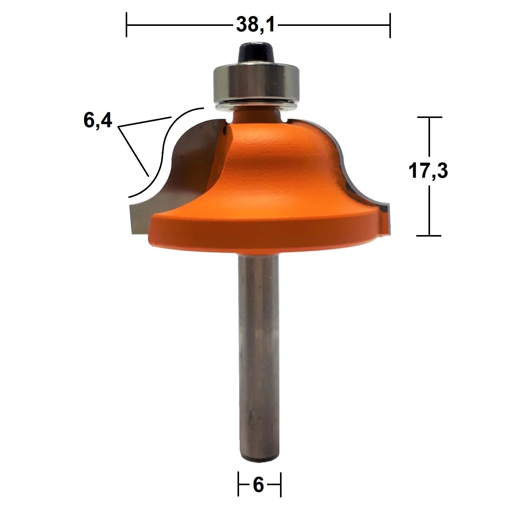 Fresa para Moldura HW Ø38,1x6,4mm - marca CMT - Cód. 740.350.11